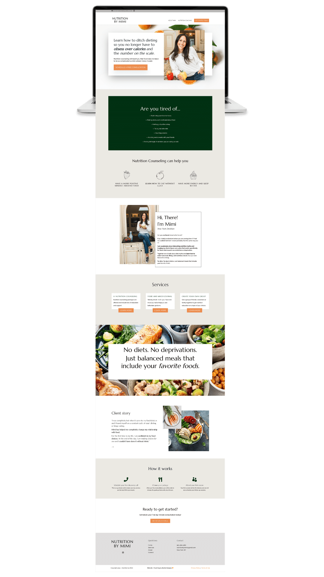 dietitian website design