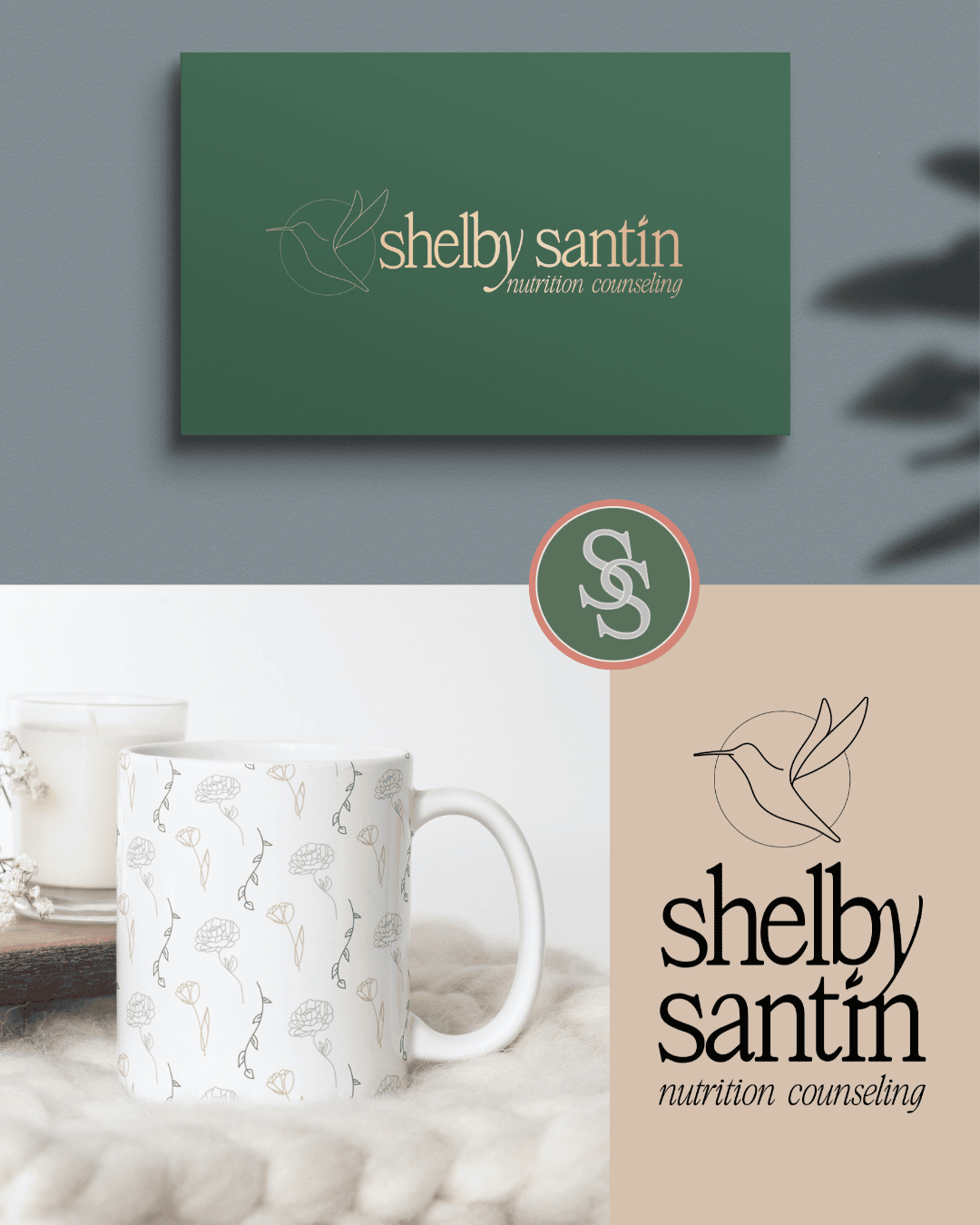 shelby santin dietitian logo branding