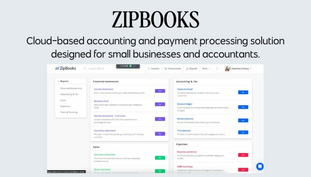 zipbooks is great for private practices looking for a quickbooks alternative