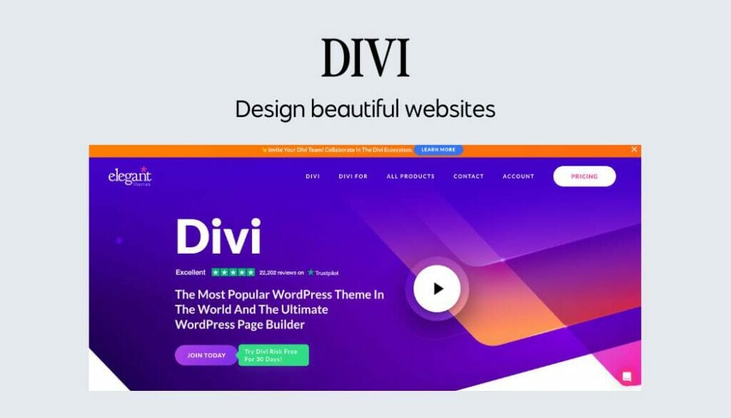Divi is great for private practice websites