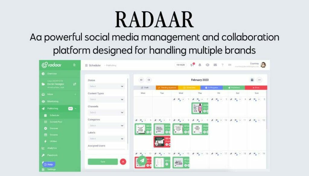 radaar is great for private practices who are on social media