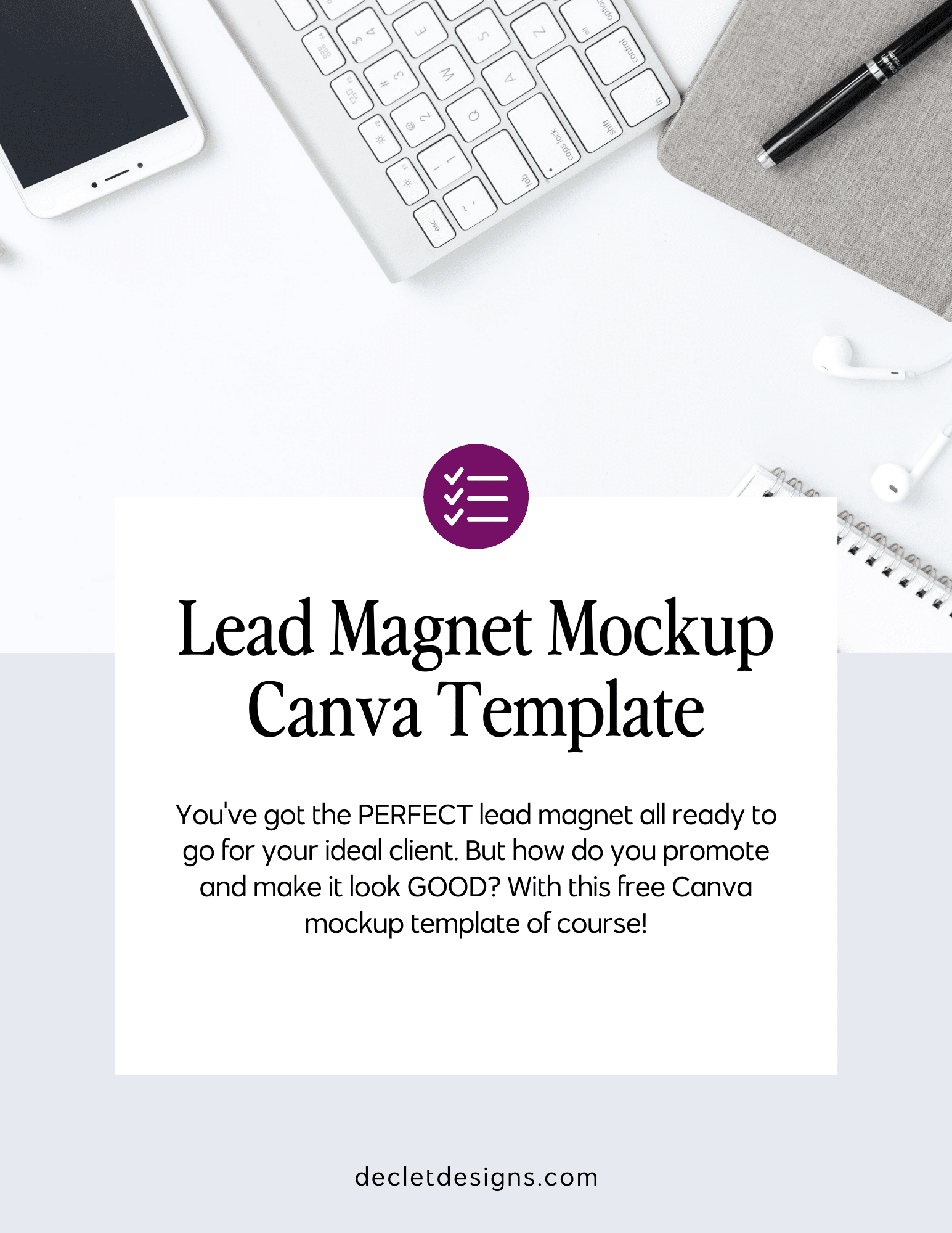 Lead magnet mockup canva template