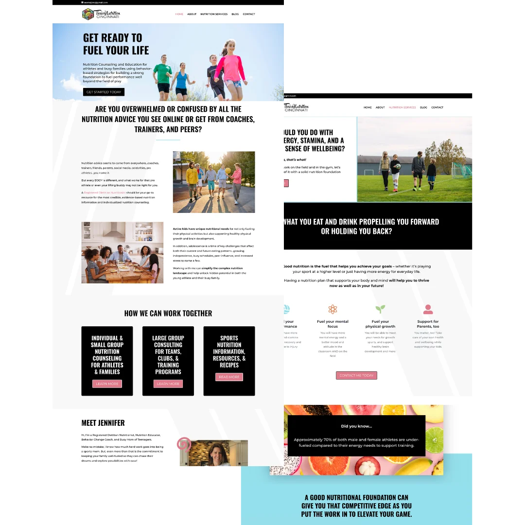 thrive nutrition website for sports dietitian