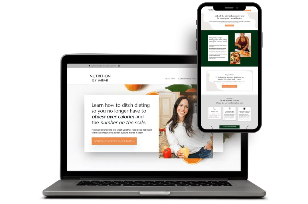 mimi dietitian website starter website vip day